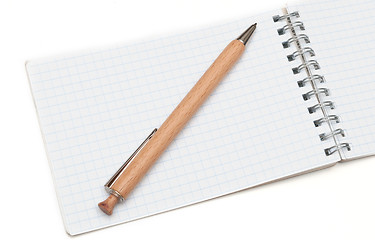 Image showing  notepad and pen