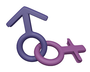 Image showing Male and Female relationship Symbols 3d render