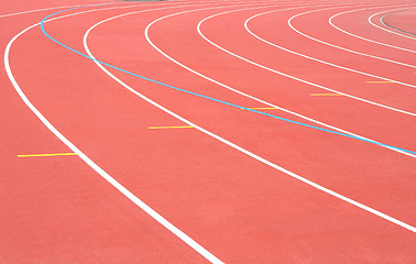 Image showing Track Running stadium turn athletic sport