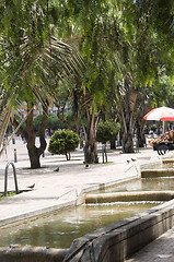 Image showing water canal Park of Journalists Writers Bogota Colombia