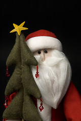 Image showing santa claus with tree