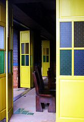 Image showing Yellow doors