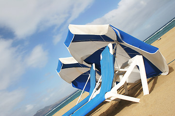 Image showing Beach Umbrellas