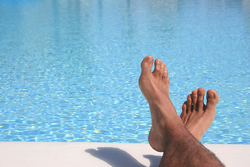 Image showing Blue Pool Feet