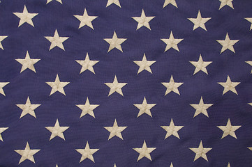 Image showing White stars on a field of blue representing the union on the Ame