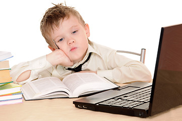 Image showing pupil with book