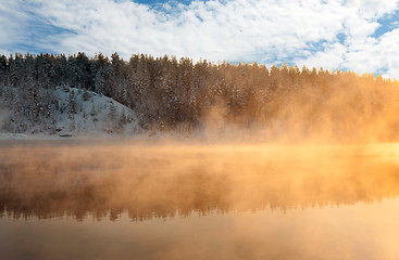 Image showing Reflection in the winter the lake