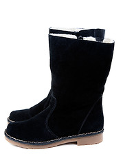 Image showing A pair of women's boots with fur