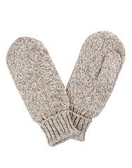 Image showing Grey knitted gloves