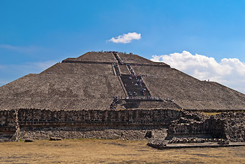 Image showing Pyramid of the Sun in the city of Teotihuacan in Mexico