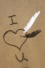 Image showing Beach Love