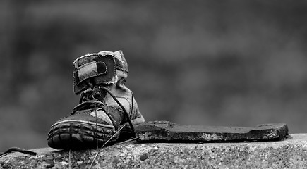 Image showing A shoe on the floor