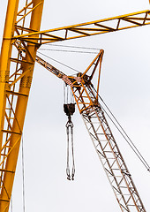 Image showing Industrial crane against white