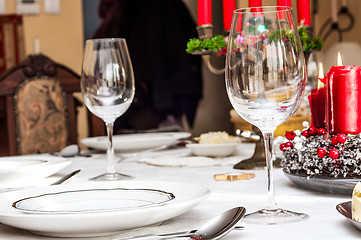 Image showing Holiday table setting