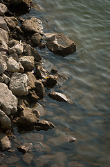 Image showing Sea shore with rocks