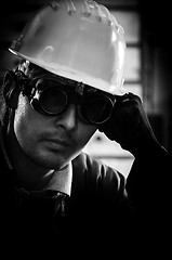 Image showing Hard working man in helmet