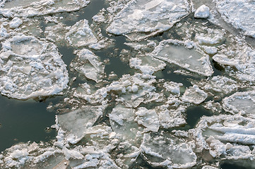 Image showing Ice on water