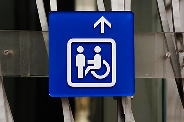 Image showing Handicap sign in blue