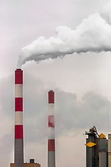 Image showing Smoke rising from power plant