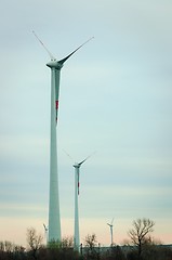 Image showing Wind turbines