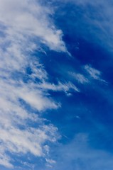 Image showing Deep blue sky with clouds