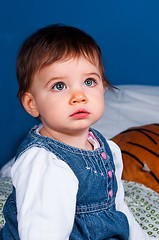 Image showing Small girl looking surprised