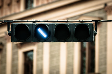 Image showing Traffic lamp in the city