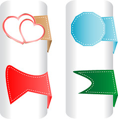 Image showing set labels. stickers for love valentine heart