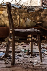 Image showing Old chair in pripyat Nursery