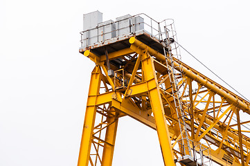 Image showing Industrial crane against white