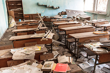 Image showing Abandoned school in Chernobyl 2012 March 14