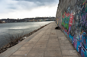 Image showing Abandoned pathway in the city