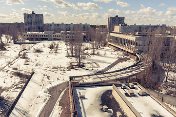 Image showing Vintage photo of an abandoned city