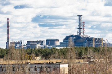 Image showing Chernobyl Nuclear Power Plant from afar, 2012