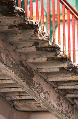 Image showing Dangerous stair closeup