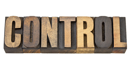 Image showing control word in wood type