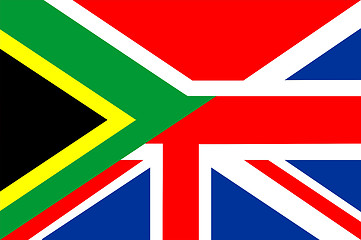 Image showing south africa uk flag