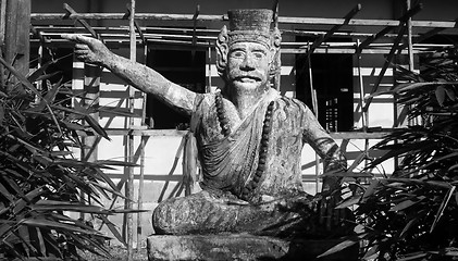 Image showing Thailand temple - black and white