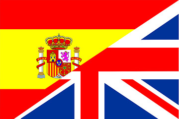 Image showing spain uk flag