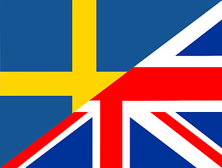 Image showing sweden uk flag