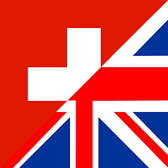 Image showing switzerland uk flag