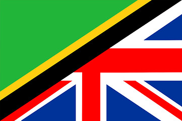 Image showing tanzania uk flag