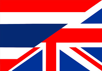 Image showing thailand uk flag
