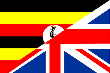 Image showing uganda uk flag