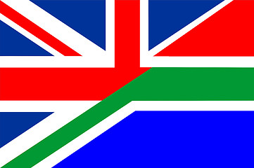Image showing south africa uk flag