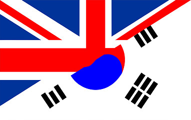 Image showing south korea uk flag