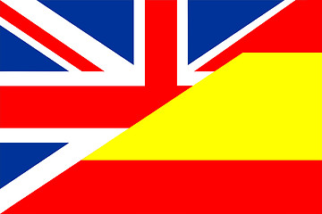 Image showing spain uk flag