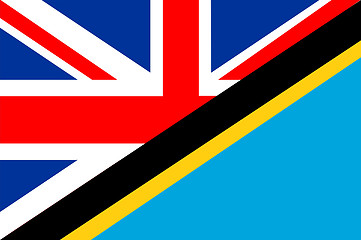 Image showing uk tanzania flag