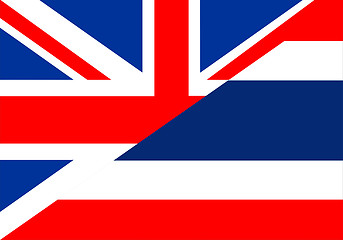 Image showing thailand uk flag