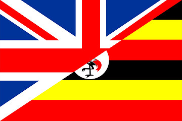 Image showing uganda uk flag